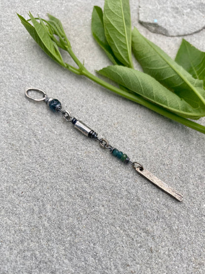 long wavy gem pendant