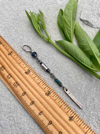 long wavy gem pendant