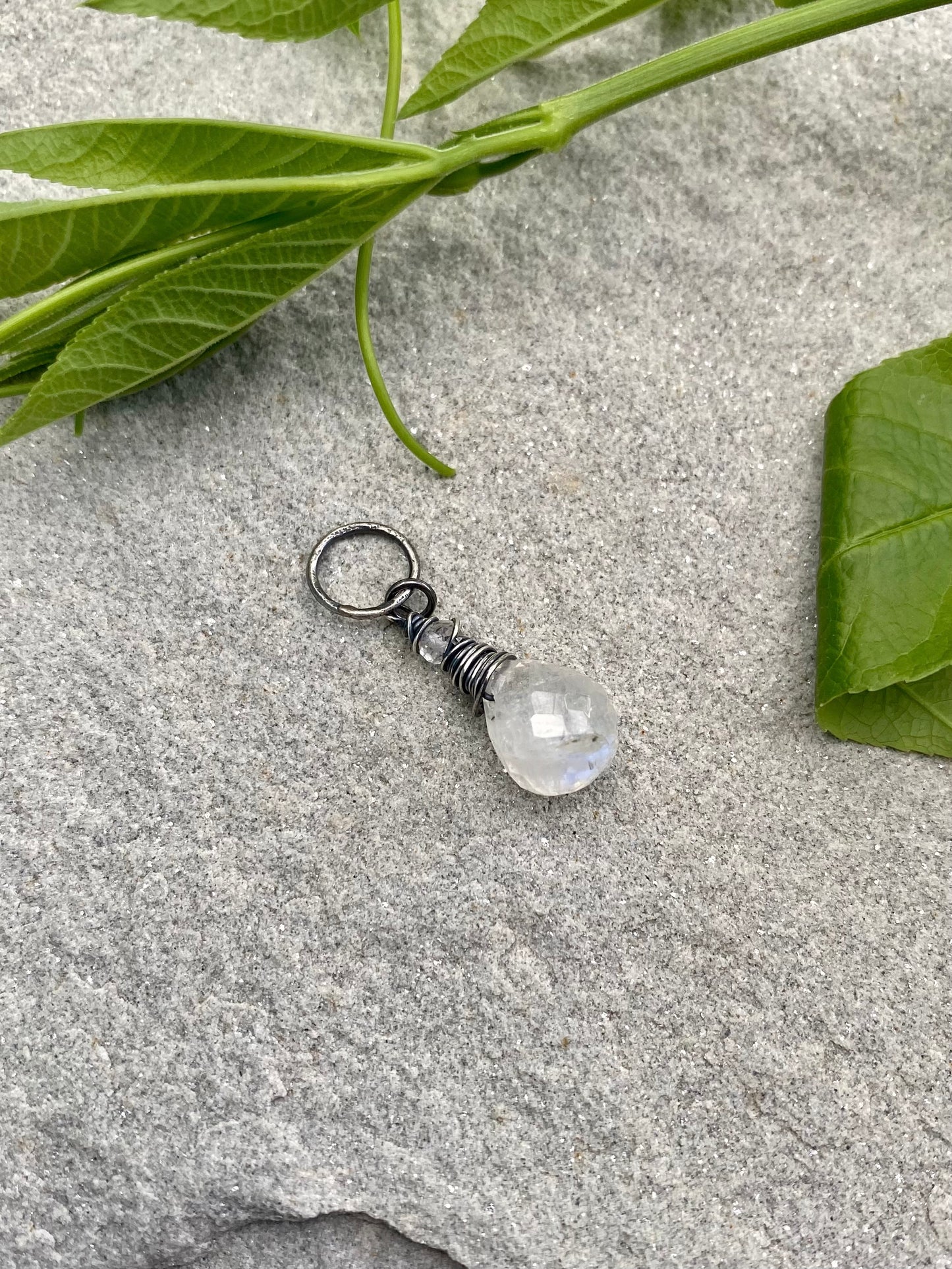 moonstone teardrop pendant