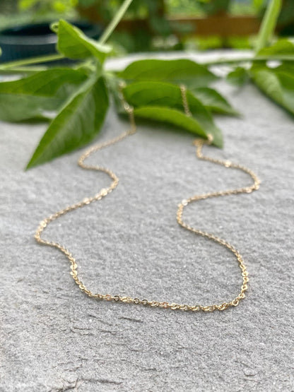 gold filled feather light chain