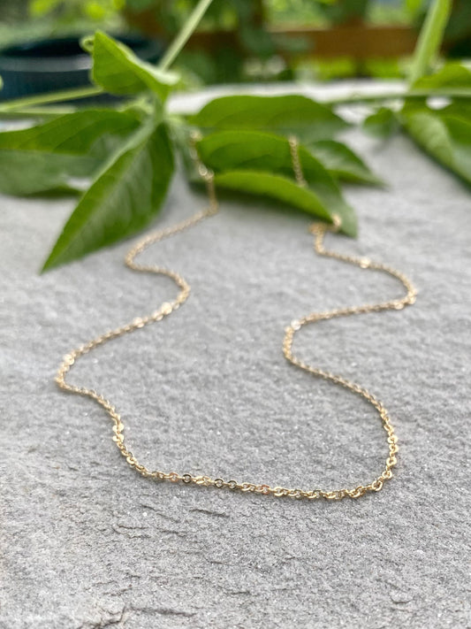 gold filled feather light chain