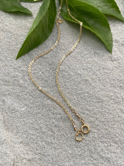 gold filled feather light chain