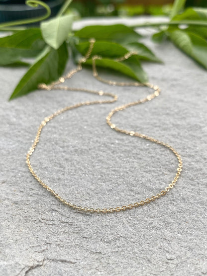 gold filled feather light chain