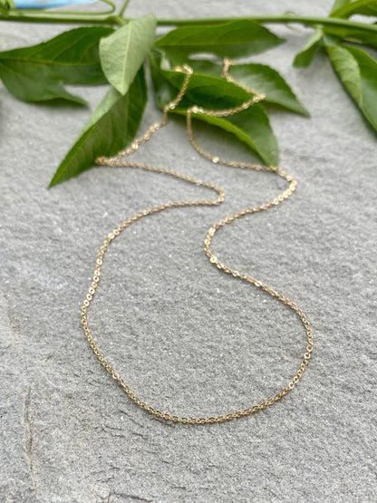 gold filled feather light chain