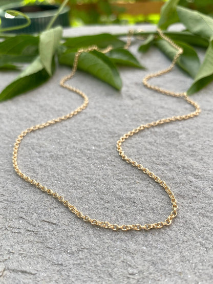 gold filled double cable chain