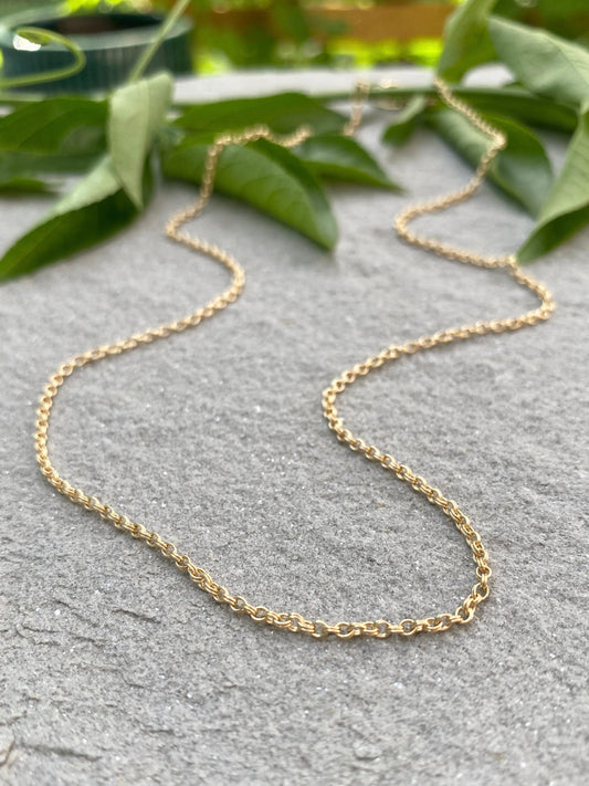 gold filled double cable chain