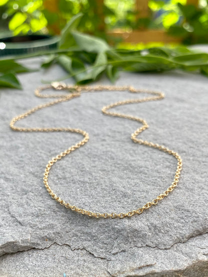 gold filled double cable chain