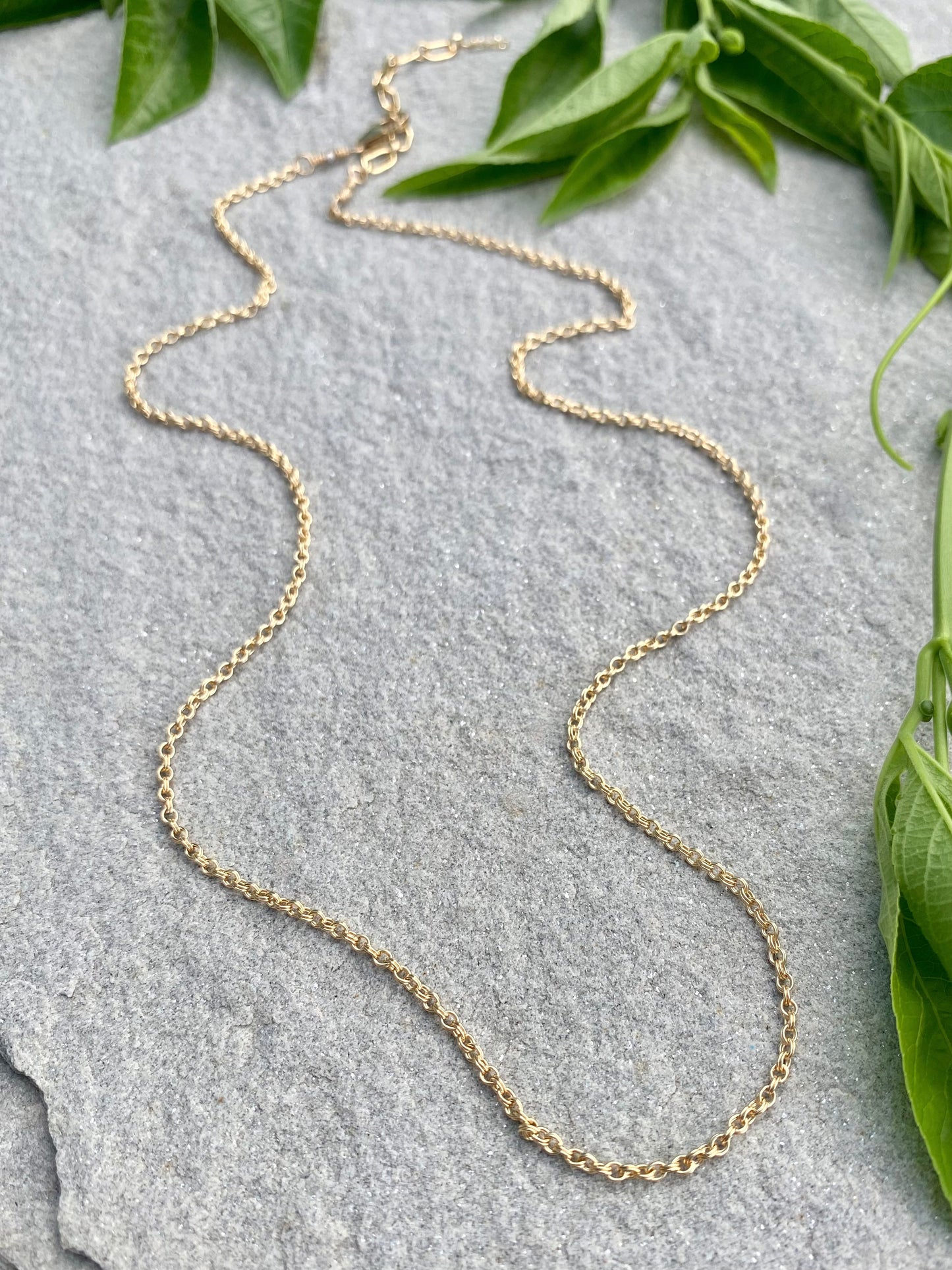 gold filled double cable chain
