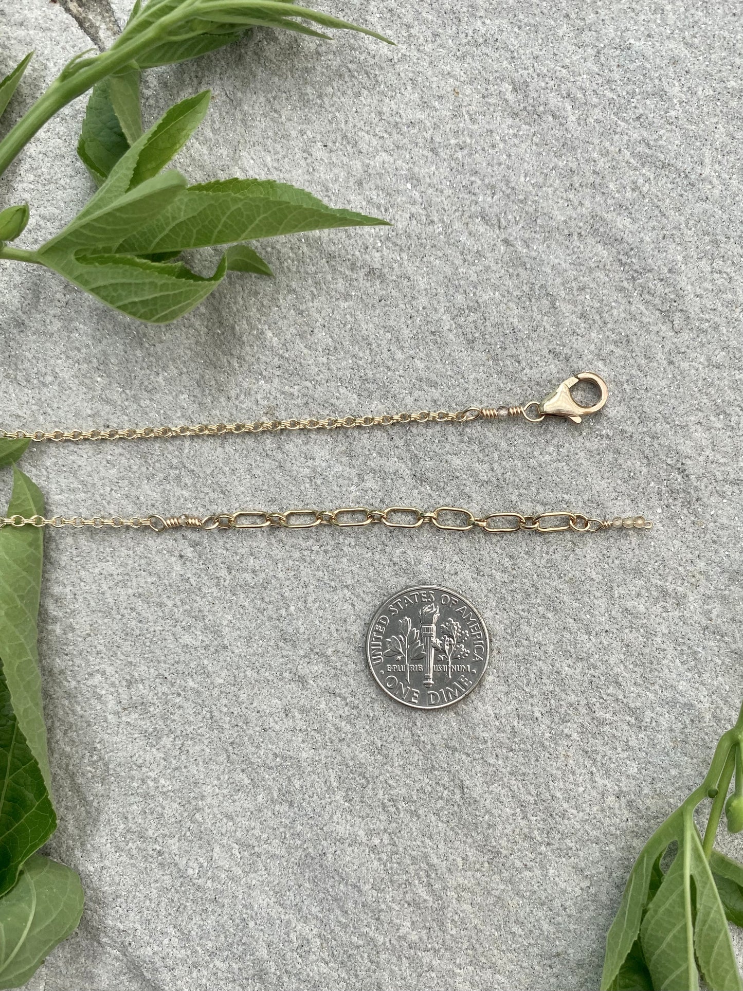 gold filled double cable chain