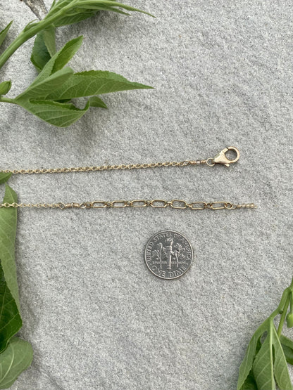 gold filled double cable chain