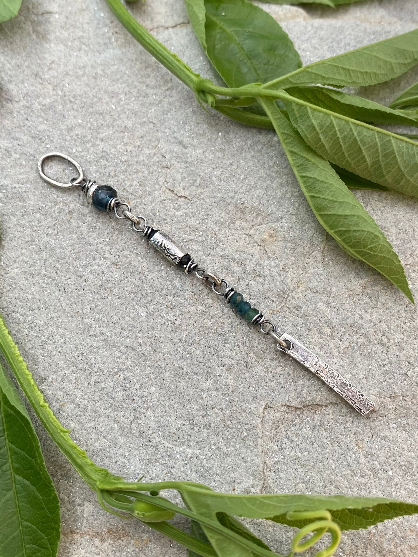 long wavy gem pendant
