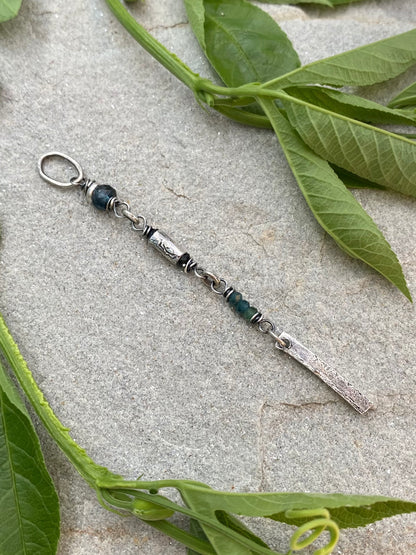 long wavy gem pendant