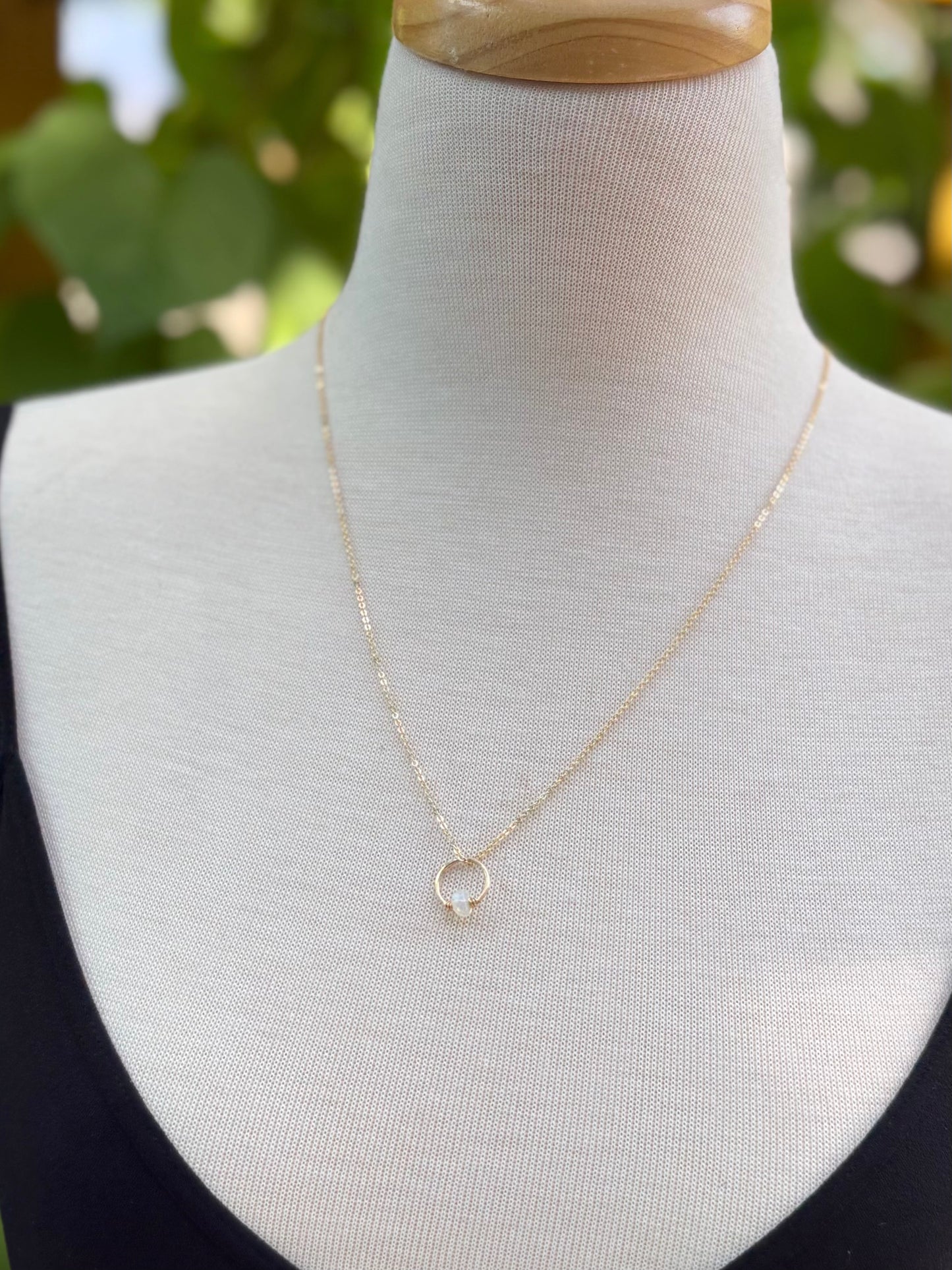 gold filled feather light chain