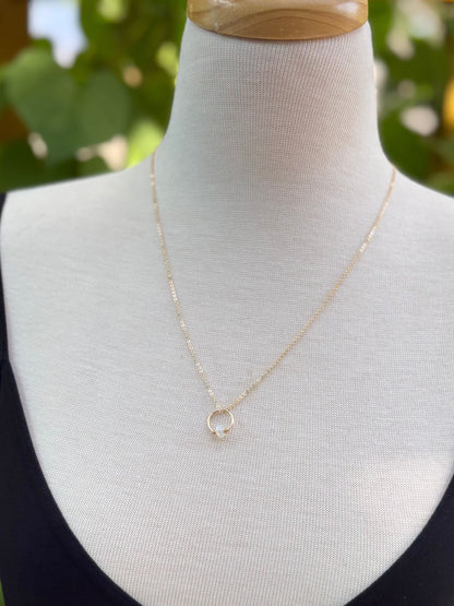 gold filled feather light chain