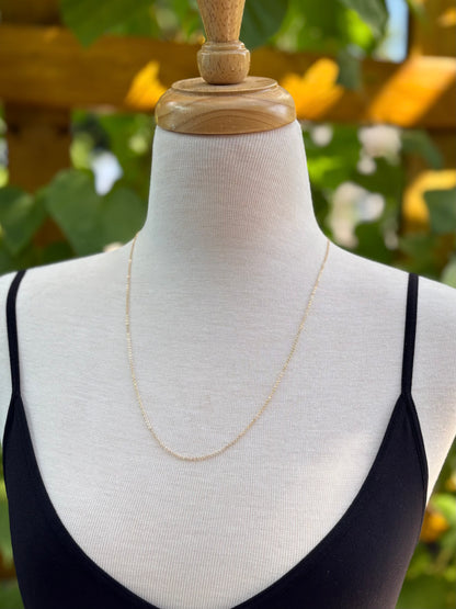 gold filled feather light chain