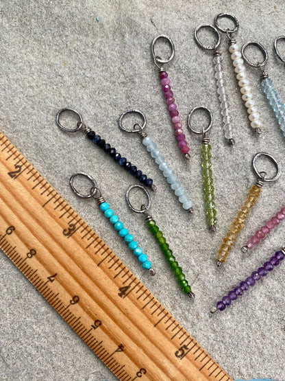 beaded birthstone pendants