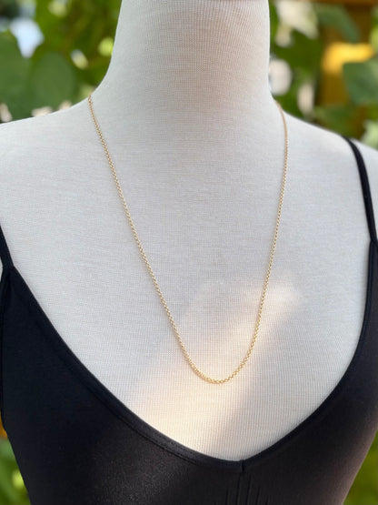 gold filled double cable chain