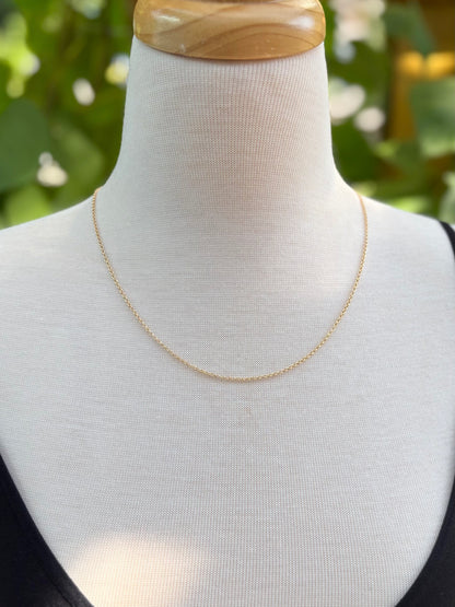 gold filled double cable chain