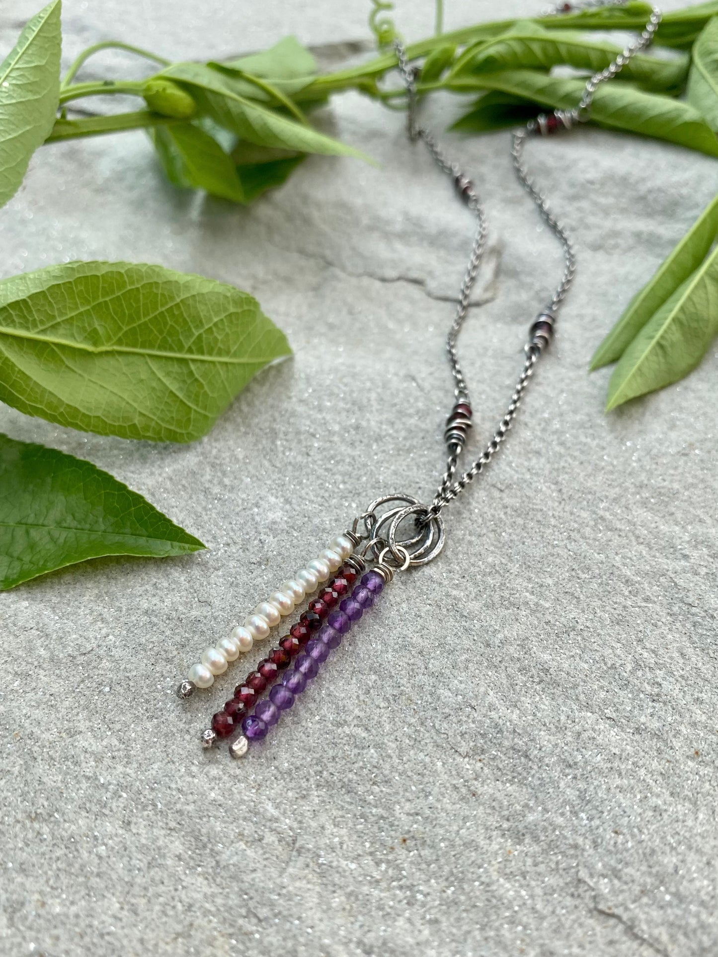 beaded birthstone pendants