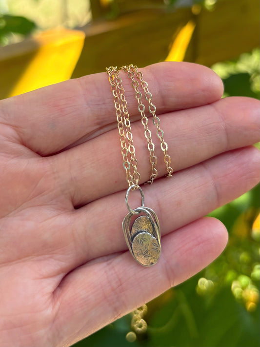 gold filled flat cable pendant chain