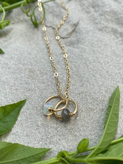 gold filled flat cable pendant chain