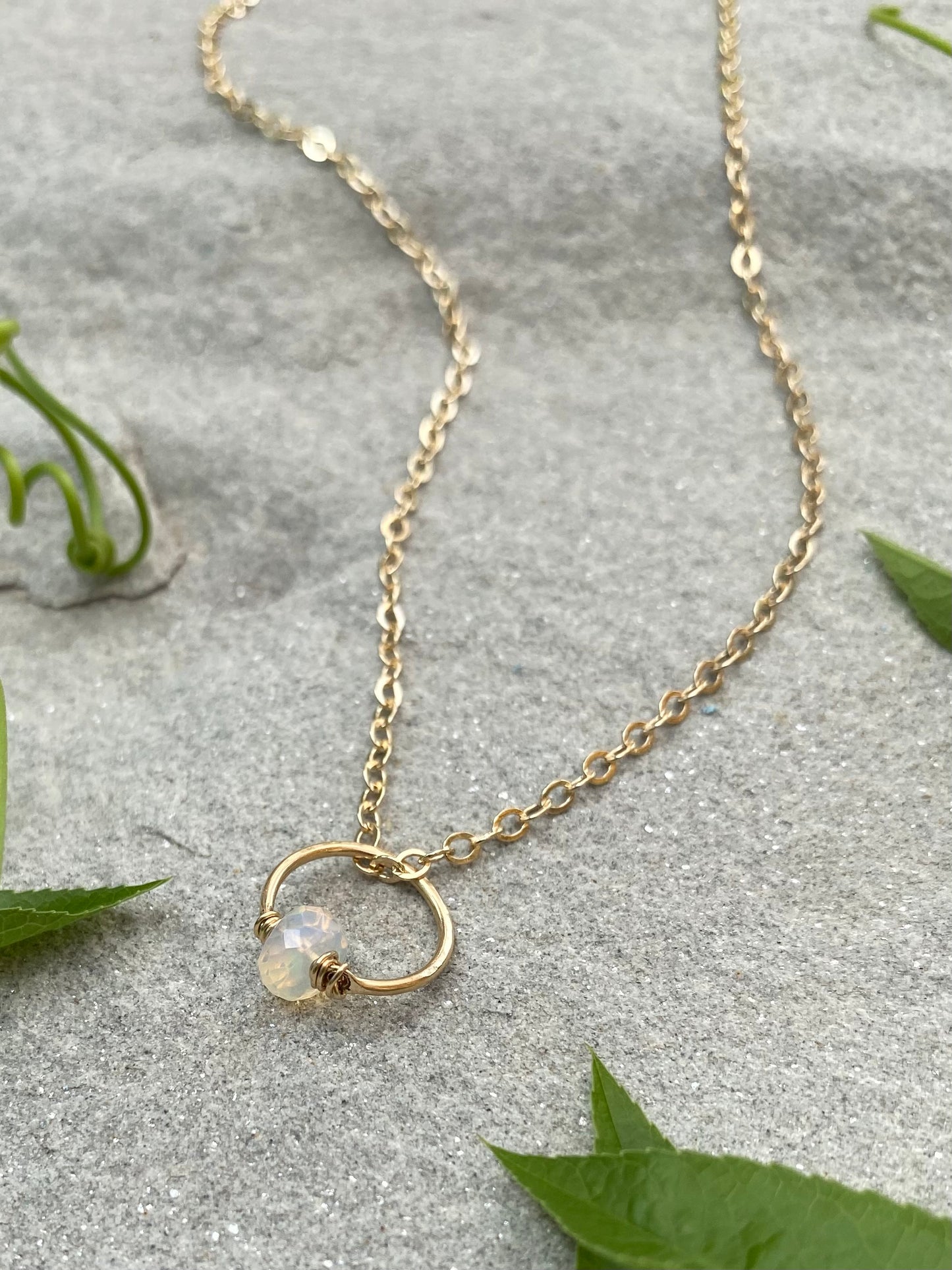 gold filled flat cable pendant chain