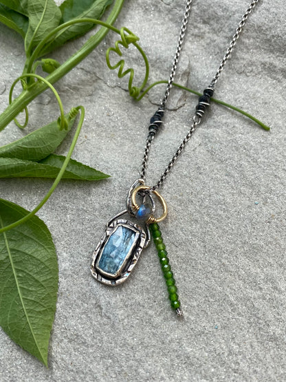 labradorite ring charm