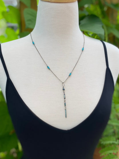 long wavy gem pendant