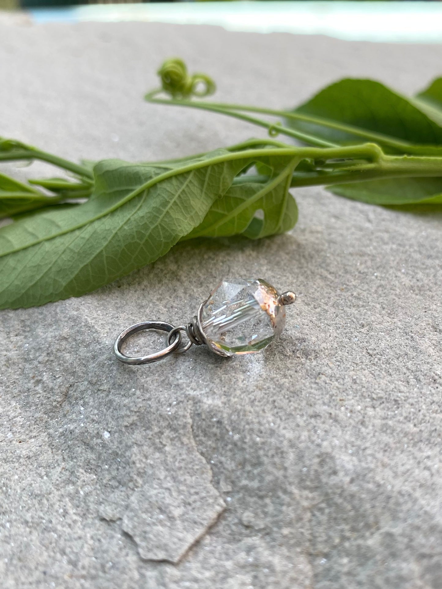crystal quartz orb pendant