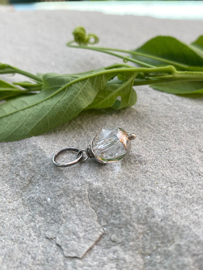 crystal quartz orb pendant