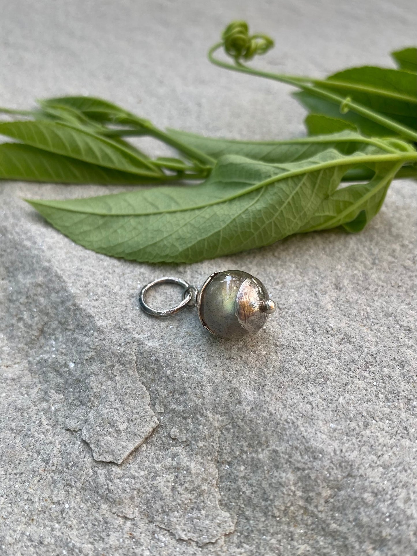 labradorite orb pendant