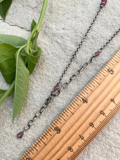 pink tourmaline satellite chain
