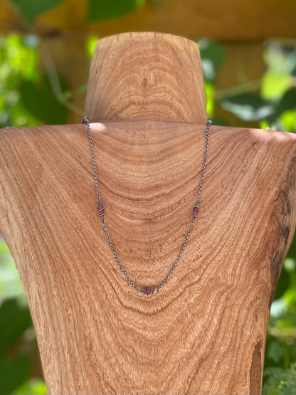 pink tourmaline satellite chain