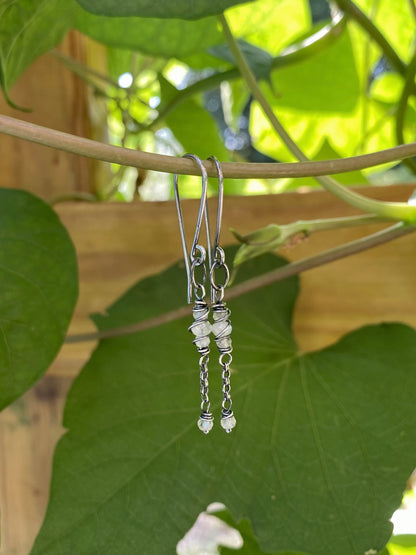 moonstone satellite earrings