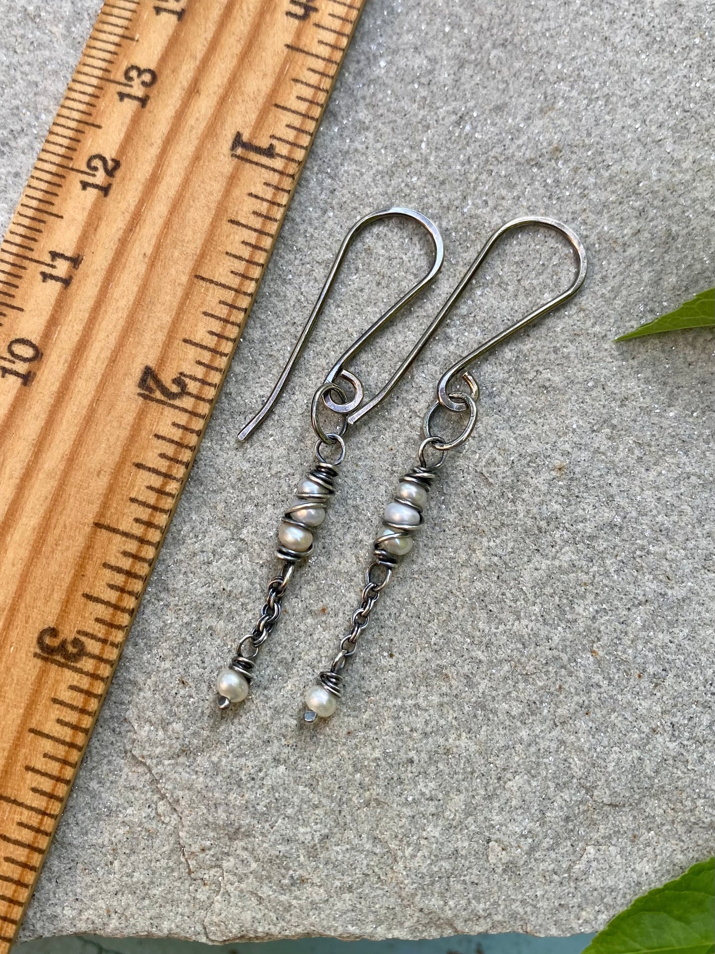 pearl satellite earrings