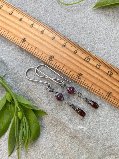 ruby & garnet earrings