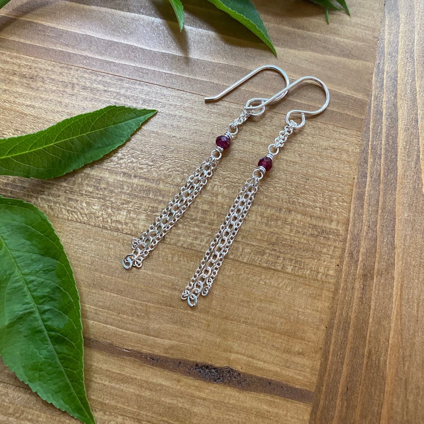 Birthstone Fringe Earrings