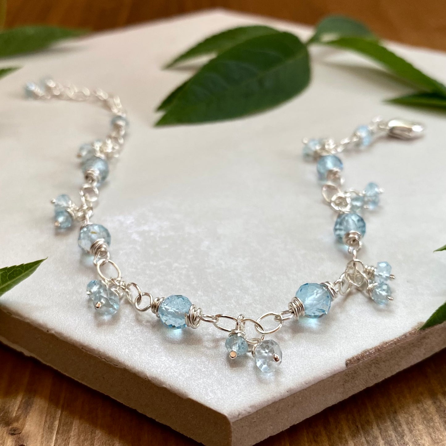 Blue Topaz Bracelet - December Birthstone