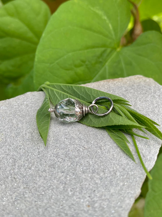 crystal quartz orb pendant