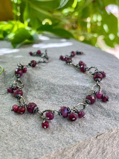 ruby beaded bracelet
