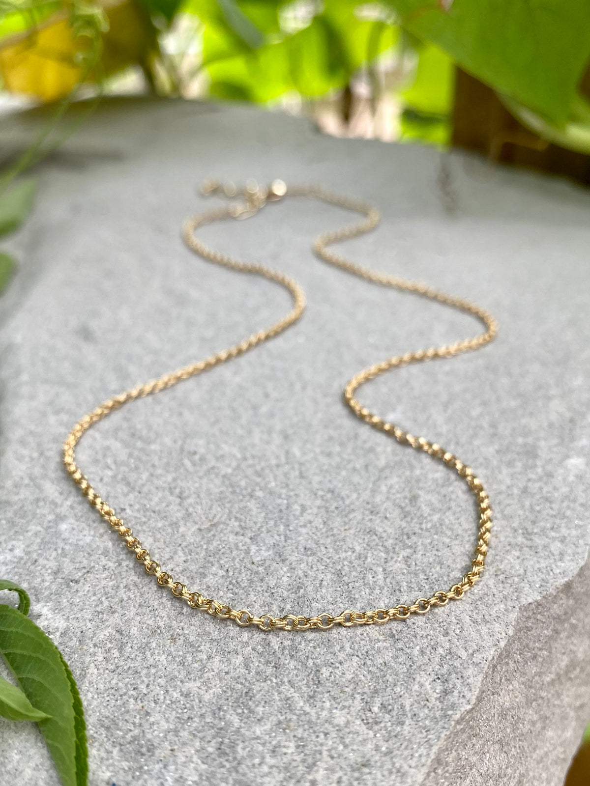 gold filled double cable chain