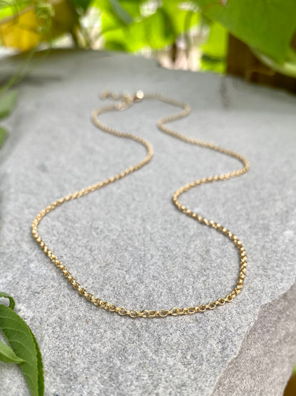 gold filled double cable chain