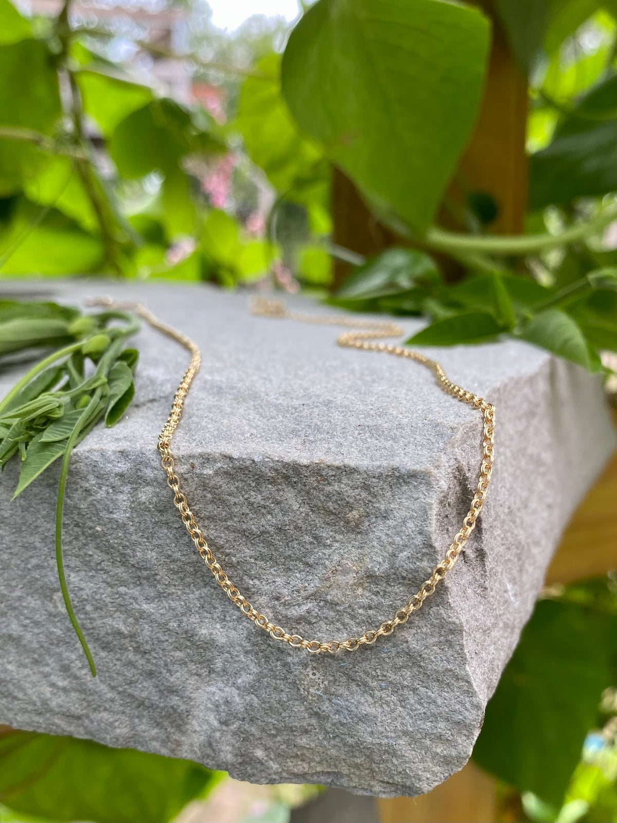 gold filled double cable chain