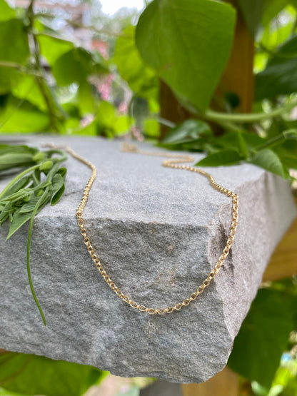 gold filled double cable chain