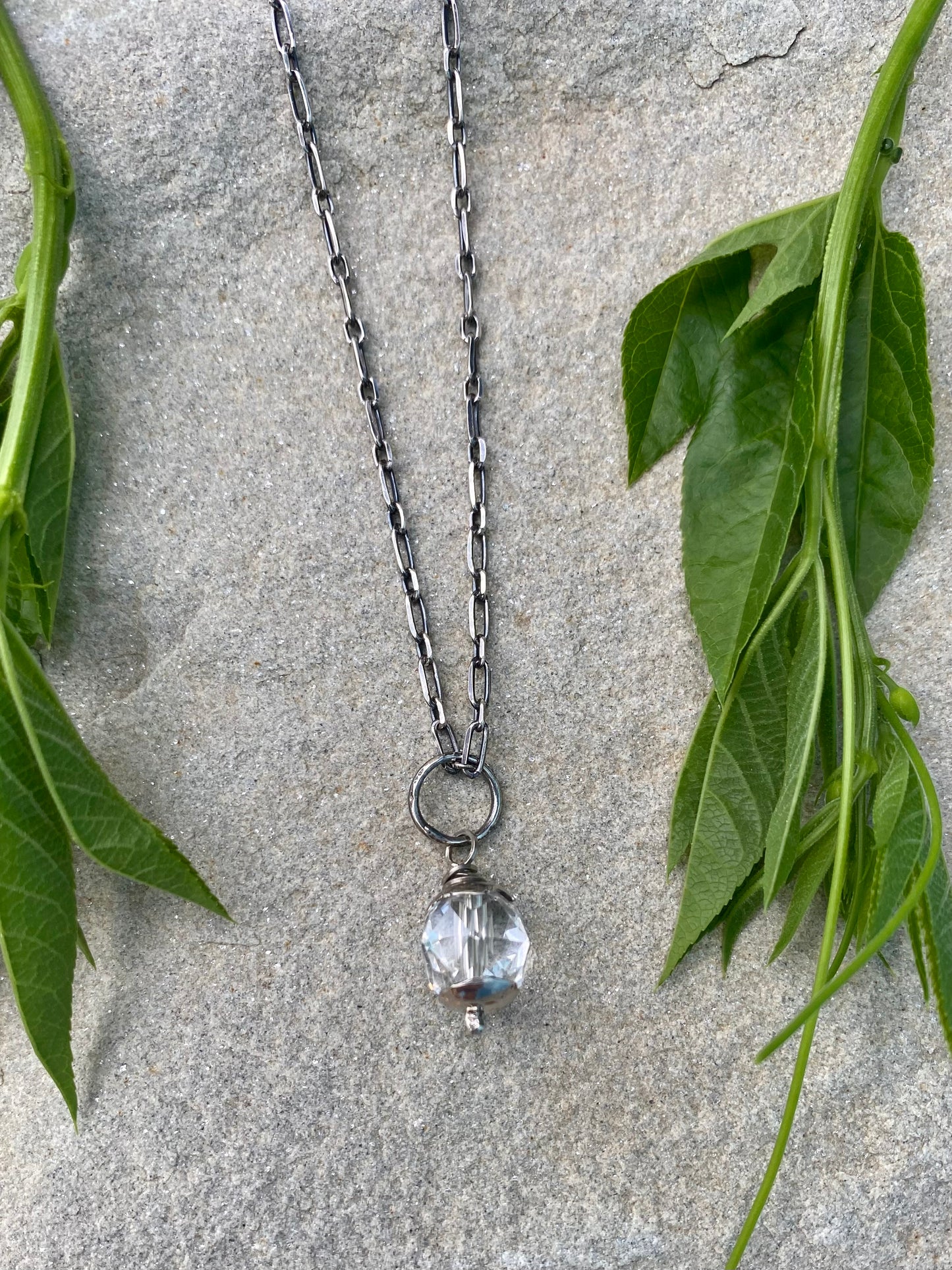 quartz orb pendant