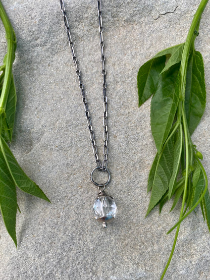 quartz orb pendant