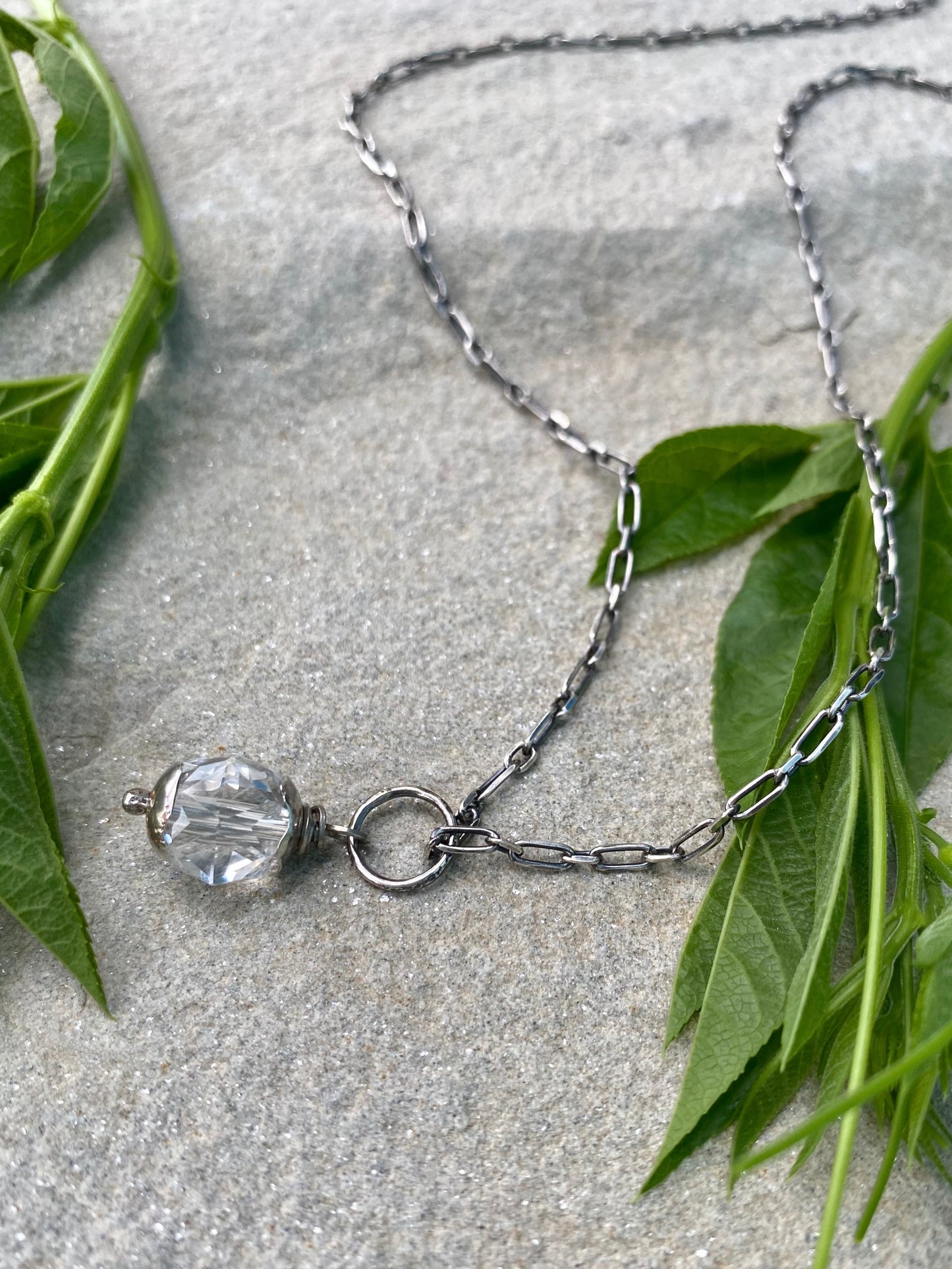 quartz orb pendant