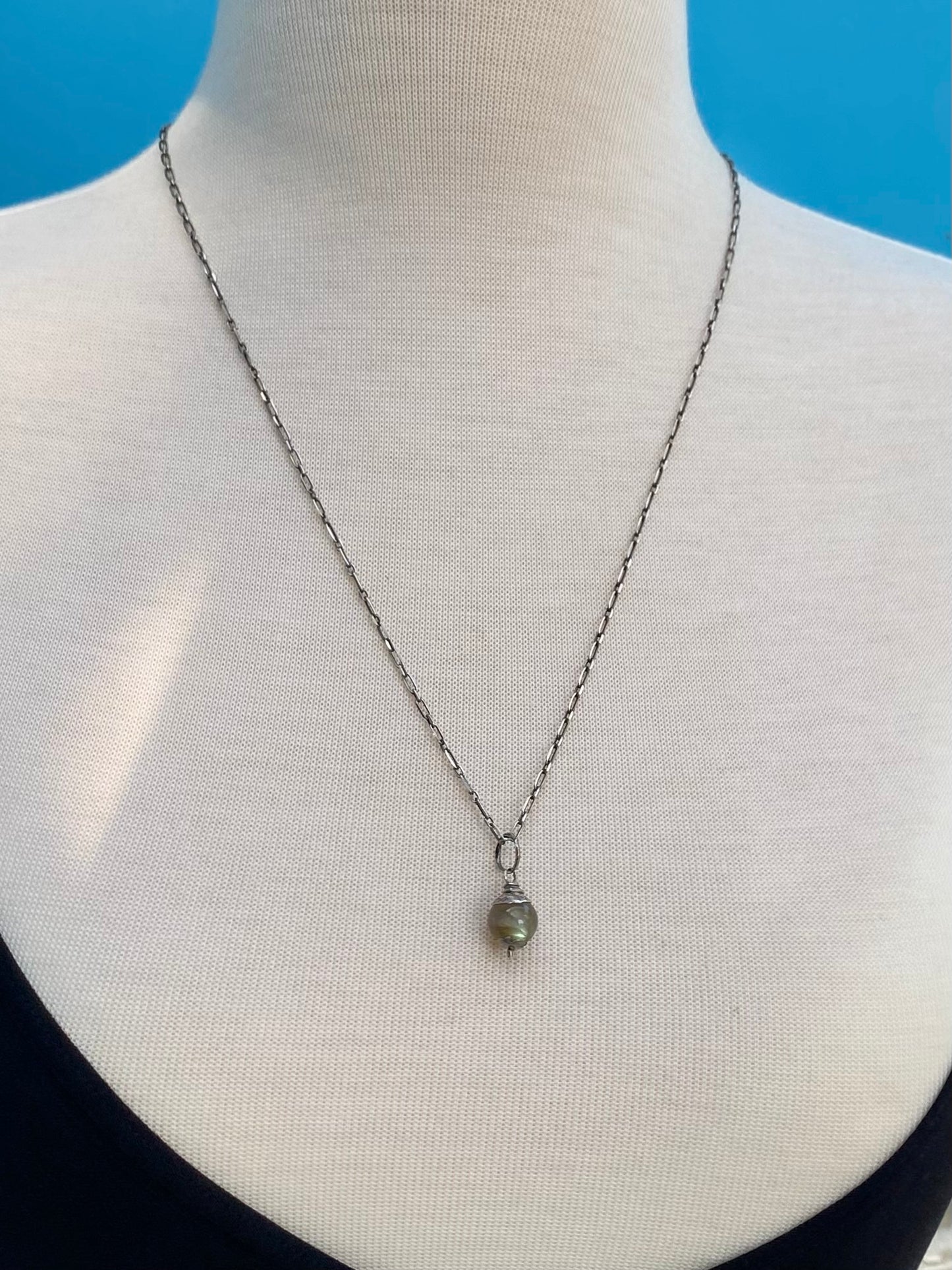 labradorite orb pendant