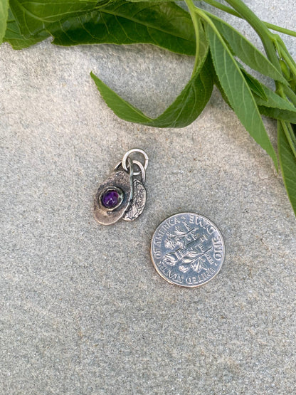 amethyst double pendant