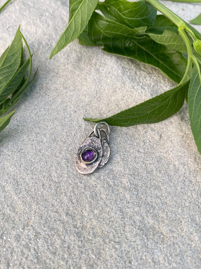 amethyst double pendant